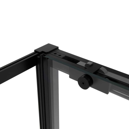 Душевой уголок Slim Soft VSR-1SS9014CLB, 140*90, черный, стекло прозрачное