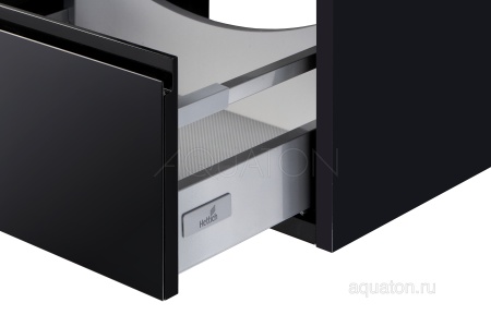 Тумба под раковину AQUATON Римини 60 черный глянец 1A226601RN950 NEW