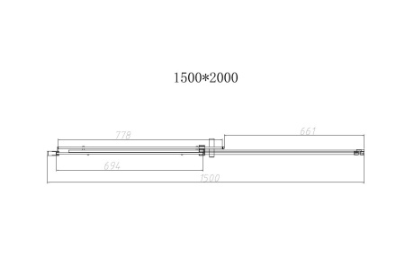Душевая дверь Vincea Dice VDS-4D150CLB 150х200, черный