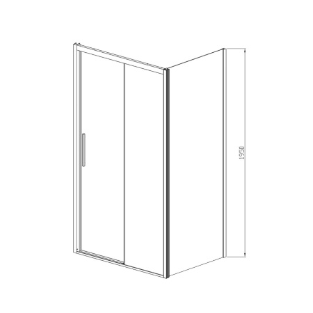 Душевой уголок Soft VSR-3SO9014CL, 140х90x195, хром, стекло прозрачное