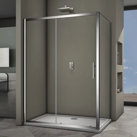 Душевой уголок Veconi Rovigo RV-063, 130x90x190 хром, стекло прозрачное