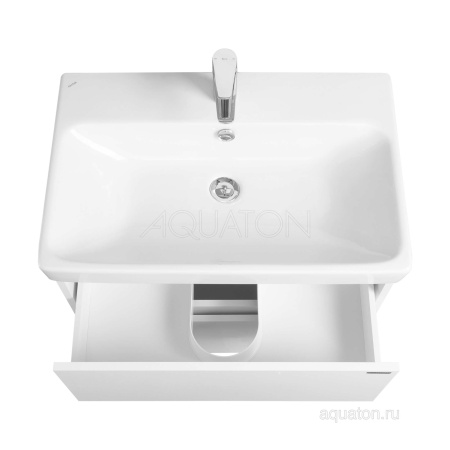 Тумба под раковину AQUATON Сканди 70 белый матовый, белый глянец 1A251801SD010
