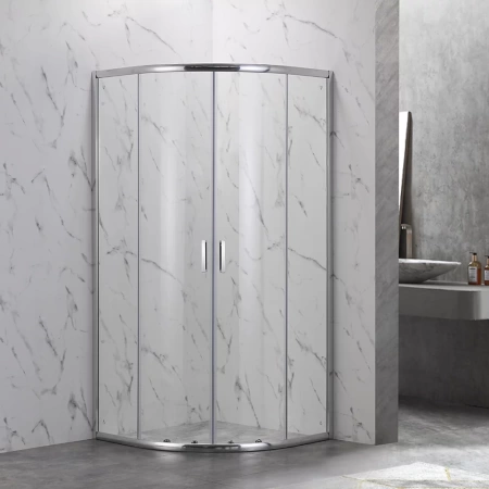 Душевой уголок Veconi Rovigo RV-202, 80x80x190, хром, стекло прозрачное
