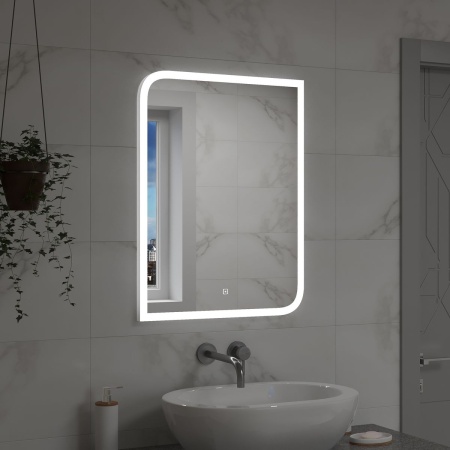 Зеркало Fantasy LED 60х80 ЗЛП233 cенсорный выключатель, холодная подсветка, подогрев