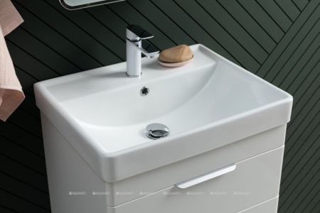 Смеситель для раковины Aquanet Arctic AF520-10СW хром/белый