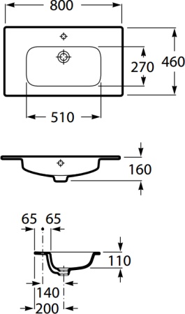 Раковина Roca Victoria-N Unik 80х46 32799C000