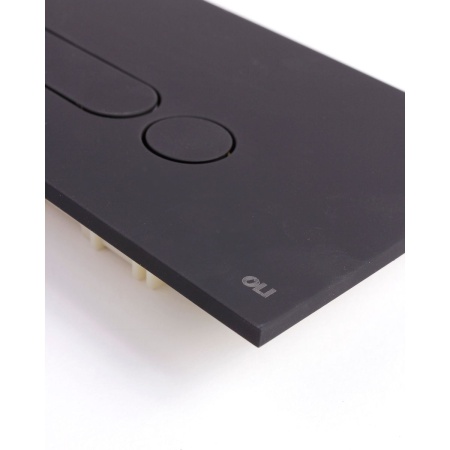 Панель механическая двойная OLI I-PLATE soft-touch 670005 черная