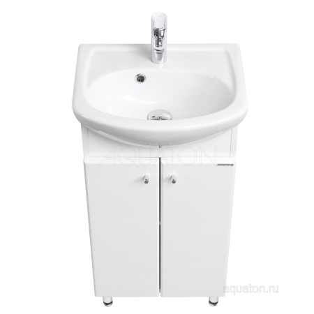Тумба под раковину AQUATON Мира Н 45 белый 1A104401MR010