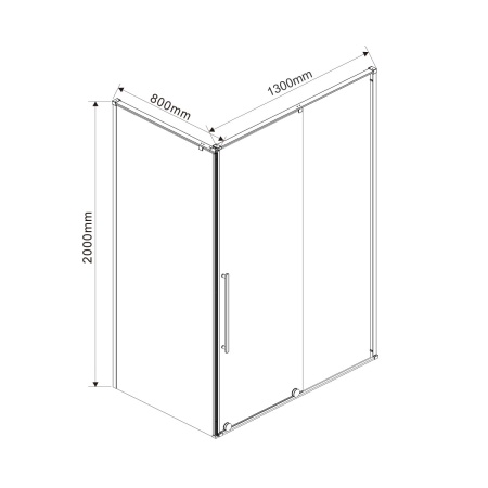 Душевой уголок Arno VSR-1A8013CL, 130*80, хром, стекло прозрачное