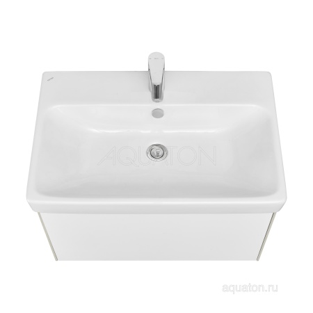 Тумба под раковину AQUATON Асти 70 белый глянец, ясень шимо 1A263001AXD70