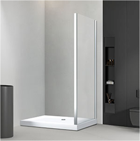 Боковая панель Veconi Rovigo KP03 90х185 стекло матовое, профиль хром