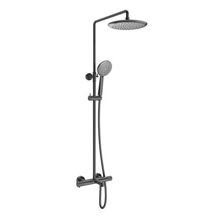 Душевая стойка Vincea Desire VSFS-1D1TGM термостатическая вороненая сталь