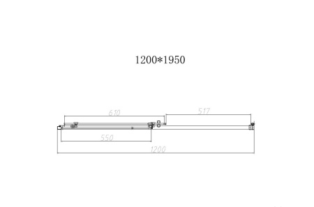 Душевая дверь Vincea Slim-N VDS-4SN120CLB 120х195, черный