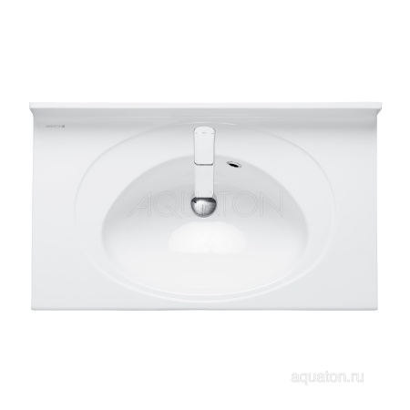 Раковина AQUATON Отель 3/80 белая с навесами 1A70063NOT010