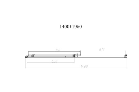 Душевая дверь Vincea Slim-N VDS-4SN140CLB 140х195, черный
