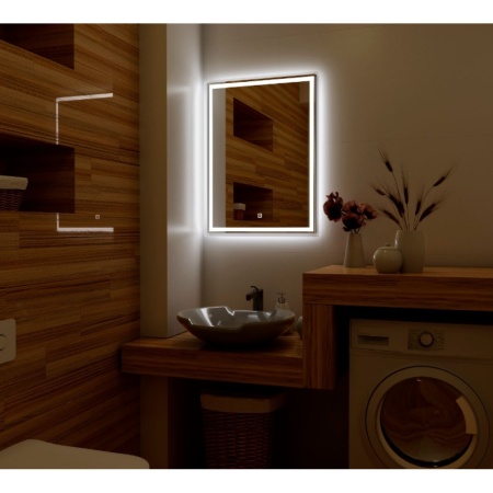 Зеркало Fancy LED 60х80 ЗЛП1073 cенсорный выключатель, холодная подсветка