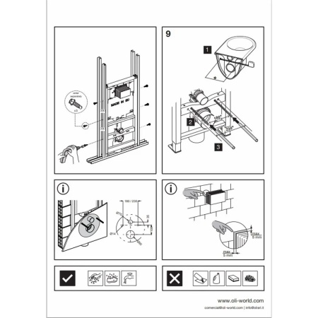 Инсталляция для унитаза OLI 80 ECO Sanitarblock mechanic 886914