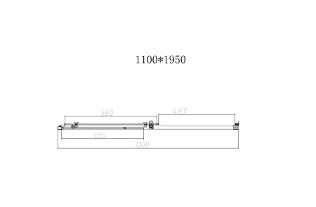 Душевая дверь Vincea Slim-N VDS-4SN110CL 110х195, хром
