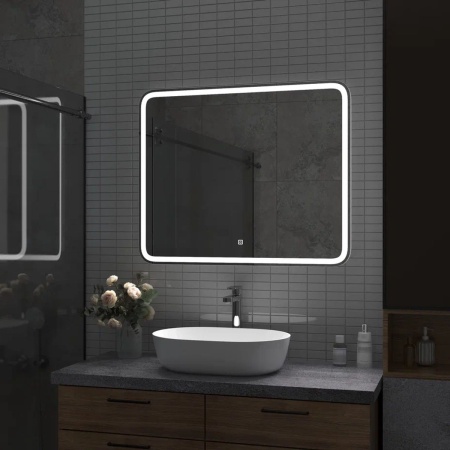 Зеркало Russo LED 80x70 ЗЛП303, cенсорный выключатель, холодная подсветка