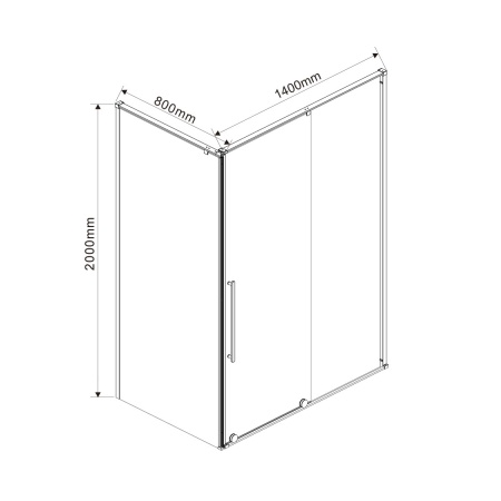 Душевой уголок Arno VSR-1A8014CL, 140*80, хром, стекло прозрачное