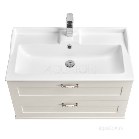 Тумба под раковину AQUATON Леон 80 дуб белый 1A186301LBPS0