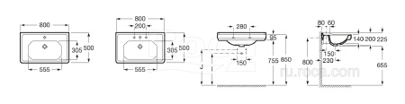 Раковина Roca Carmen 80х50 3270A0000