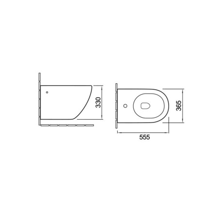 Подвесное биде Vincea Globo VB1-14 55.5х36