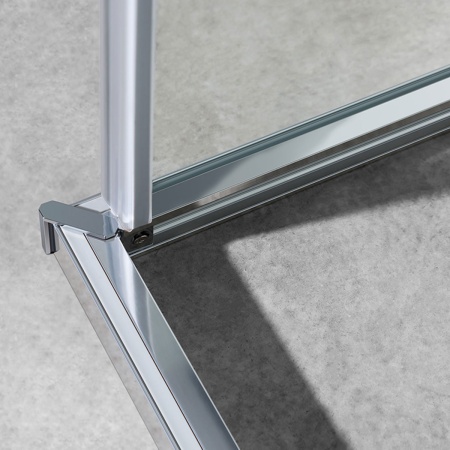 Душевой уголок Slim-U VSR-2SU9012CLB, 120*90, черный, стекло прозрачное