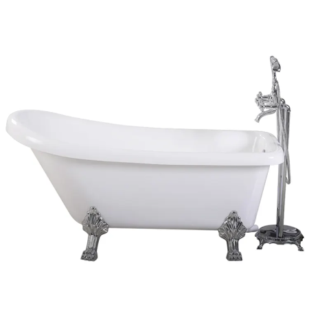 Акриловая ванна Cerutti Spa Vito 170x74 на львиных лапах (хром)