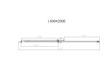 Душевая дверь Vincea Dice VDS-4D140CL 140х200, хром
