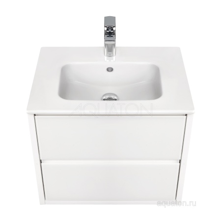 Тумба под раковину AQUATON Римини 60 белый глянец 1A226601RN010 NEW