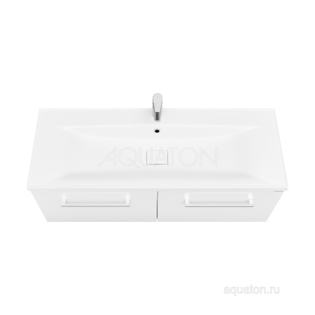 Тумба под раковину AQUATON Мадрид 120 М 2 ящика белый 1A170301MA010