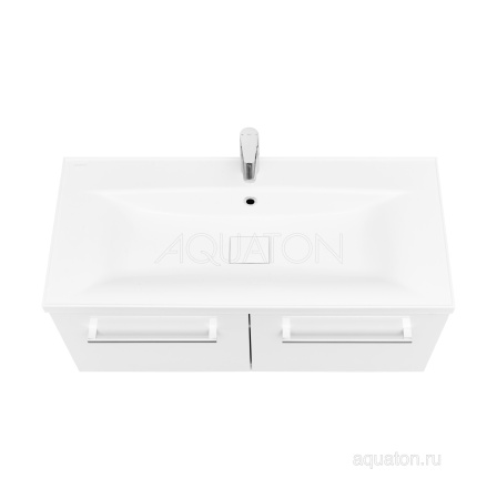 Тумба под раковину AQUATON Мадрид 100 М 2 ящика белый 1A128001MA010
