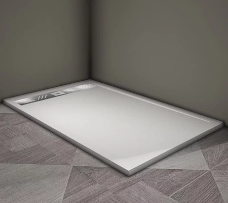Душевой поддон Veconi Tezeo stone TZ-07, 140x90x3, искусственный камень, белый