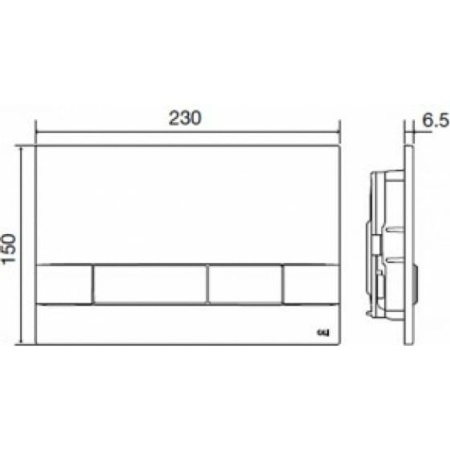 Панель механическая двойная OLI Narrow 152939 белая
