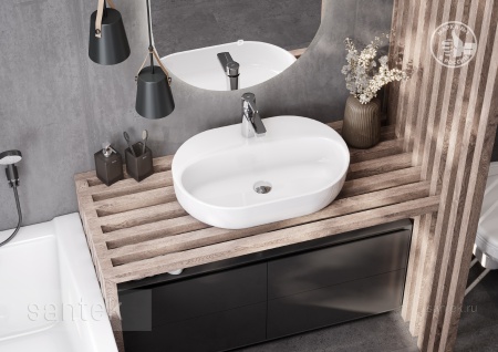 Раковина Santek Одри Round 620x420 отверстие под смеситель 1WH501710