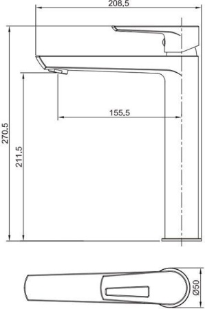 Смеситель для раковины Aquanet Logic AF320-11С