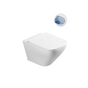 Подвесной унитаз Vincea Neo VT1-22 53.5х45 безободковый, ультратонкая быстросъемная крышка-сиденье с плавным опусканием