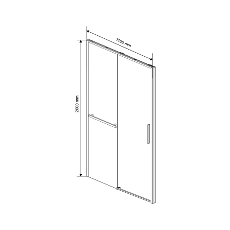 Душевая дверь Vincea Slim Soft VDS-1SS110CLB 110х200, черный