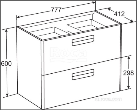 Тумба под раковину Roca The Gap 80 белая матовая ZRU9302732
