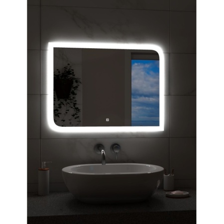 Зеркало Fantasy LED 80х60 cенсорный выключатель, функция Bluetooth, холодная подсветка