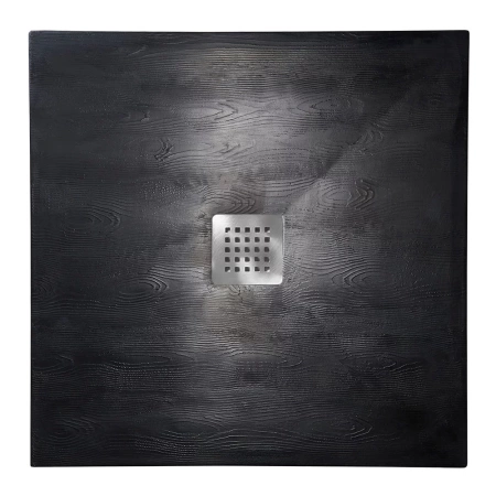 Душевой поддон Veconi Tezeo stone TZW20B, 90x90x3, искусственный камень, черный