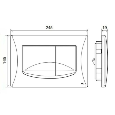 Панель смыва для инсталляции OLI RIVER DUAL 638501  белый