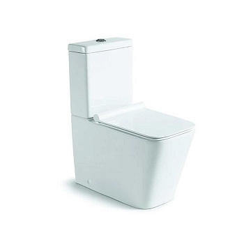 Унитаз-компакт Vincea Q-Line VT12-12 64х37 безободковый, ультратонкая быстросъемная крышка-сиденье с плавным опусканием P-trap