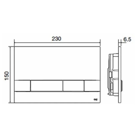 Панель смыва для инсталляции OLI Narrow OLIpure 152940 глянцевый хром 