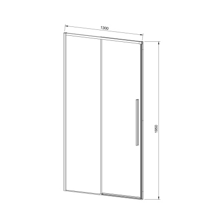 Душевая дверь Vincea Slim-N VDS-4SN130CLB 130х195, черный