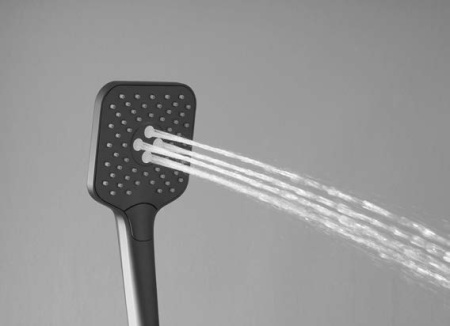 Душевая стойка Vincea Next VSFS-1N1TMB, термостатическая, черный матовый