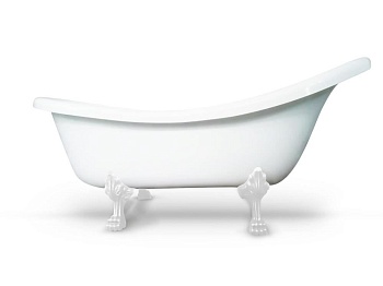 Ванна из искусственного камня Castone Даллас King Size 175х81  (отдельностоящая) ножки белые