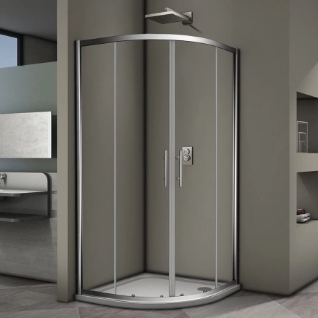 Душевой уголок Veconi Rovigo RV-07, 90x90x190, хром, стекло прозрачное