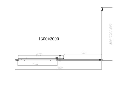 Душевой уголок Dice VSR-4D1013CL 130x100x200, хром, стекло прозрачное
